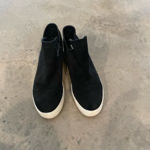 Black Steve Madden sneakers with heel